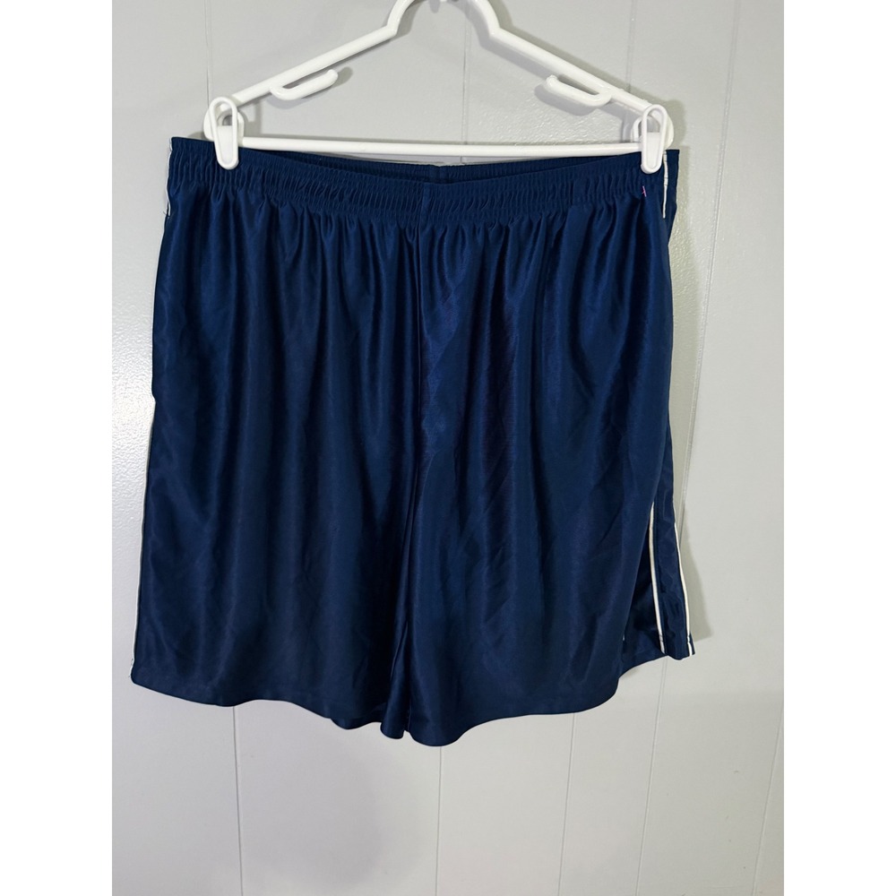 C9 by Champion Athletic Shorts Mens XXL Navy Blue Side Stripe Elastic Waist